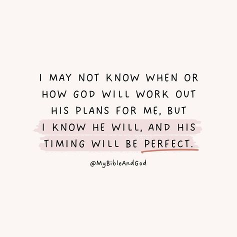 Time and season are in the Lord’s hands. Whatever He promised you, He will fulfill it. “For the Lord Almighty has purposed, and who can thwart him? His hand is stretched out, and who can turn it back?” — Isaiah‬ ‭14‬:‭27 When The Time Is Right I The Lord Quotes, Spiritual Reminders, Praise Quotes, Lord Quote, Job Motivation, Purpose Quotes, Christian Motivational Quotes, God's Plans, My Bible