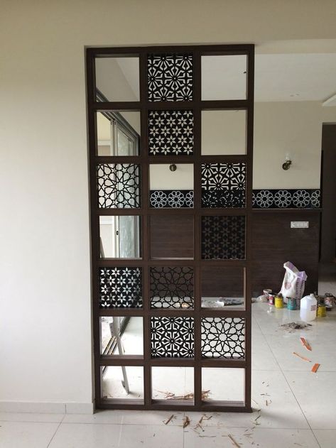 30+ Great Room Dividers Ideas That Will Redefine Your Living Space | Living room partition design, Living room partition, Living room divider Jali Partion Design, Cnc Partion Design, Cnc Partition Design In Living Room, Cnc Partition, Jali Partition, Jali Wall, Modern Room Partitions, Room Partition Wall, Wall Partition Design