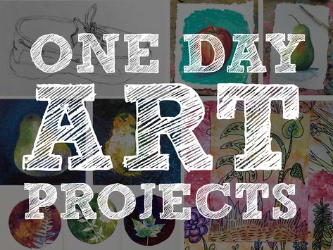 One day art projects can introduce techniques, fill in extra time, or practice before a project. If done right these can be display worthy mini works of art. 45 Minute Art Lesson, Studio Art Projects High School, Art Early Finishers Middle School, Quick Elementary Art Projects, One Day Middle School Art Project, Quick Art Lessons Elementary, 1 Day Art Projects Middle School, Choice Based Art Lessons, Quick Middle School Art Projects