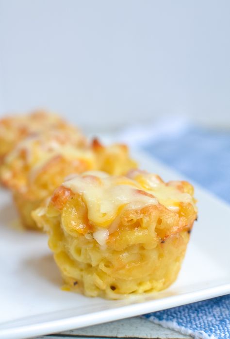 Mac And Cheese Cups Party, Cup Mac And Cheese, Nascar Party Food, Mac Cheese Cups, Mac And Cheese Cupcakes, Mac N Cheese Cups, Mac And Cheese Muffins, Velveeta Queso, Ultimate Mac And Cheese