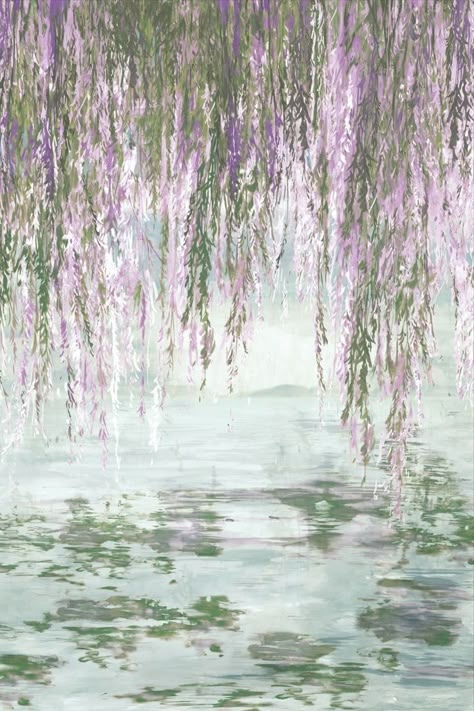 Willow Tree Art, Reiki Art, Wisteria Tree, Weeping Willow Tree, Tree Wall Murals, Phillip Jeffries, Willow Leaf, Weeping Willow, Tree Wallpaper