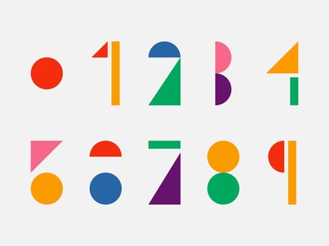 Number Art Design, Numbers Graphic Design, Geometric Numbers, Number Graphic Design, Abstract Numbers, What Is Graphic Design, Number Illustration, Number Icons, Numbers Typography