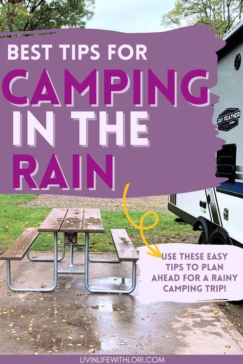 Camping Rain Hacks, Rain Activities, Rainy Camping, Things To Do Camping, Hiking Hacks, Ideas For Camping, Rv Camping Trips, Camping With Toddlers, Camping Activities For Kids