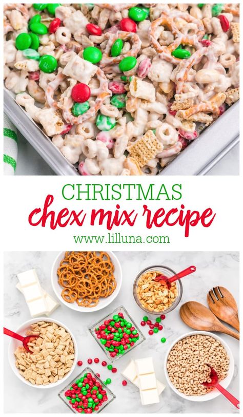 Christmas Chex Mix, Chex Mix Recipes Sweet, White Chocolate Chex Mix, Holiday Recipes Christmas Desserts, Chocolate Chex Mix, Sweet Chex Mix, Chex Mix Christmas, Chocolate Chex, Salty Sweet Snacks