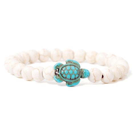 PRICES MAY VARY. Unique Design： This sea turtle bracelets is modern and elegant, it could go with any outfit for this fashionable look.The perfect bracelets suit for everyday wear. Material Safety：Turtle bracelets are made of natural stone,elastic rope and alloy, friendly materials,you don’t have to worry about rusting or causing skin discomfort. Dimension& Comfortable：Bead size is 8mm, Lightweight, elegant and lasting color retention bracelets. You can wear them for a long time without feeling Safety Turtle, Beach Turtle, Beachy Bracelets, Sea Turtle Bracelet, Turtle Bracelet, Turquoise Bead Bracelet, Animals Friendship, Elastic Rope, Beads Bracelets