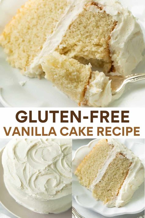 Best Gluten Free Vanilla Cake Recipe, Gluten Free Vanilla Cake Recipe, Dairy Free Vanilla Cake, Gluten Free Birthday Cake, Gluten Free Vanilla Cake, Gluten Free Cake Recipe, Dairy Free Cake, Best Gluten Free, Gluten Free Desserts Recipes