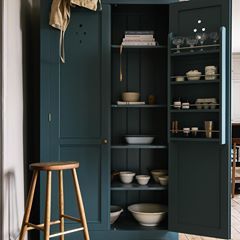 Devol pantry cabinet Stand Alone Pantry, Free Standing Pantry, Standing Pantry, Freestanding Pantry, Kitchen Larder, Larder Cupboard, Built In Pantry, Devol Kitchens, Pantry Cupboard