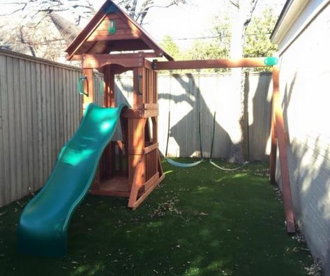 Take a look at the best small outdoor playsets for 2023 Small Yard Kids, Kids Playset Outdoor, Playground Backyard Diy, Swing Set Diy, Ideas For Small Yards, Outdoor Playset, Backyard Playset, Kids Yard, Kids Backyard Playground