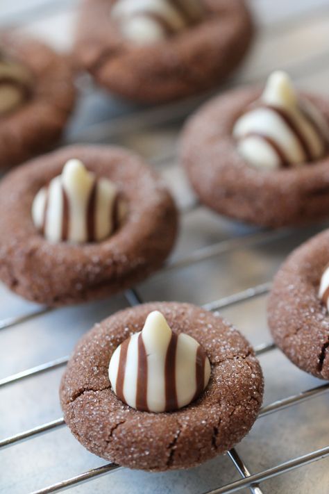 Fudgy Hershey's Hug Brownie Cookies Recipe | Six Sisters' Stuff Hershey Hugs Cookies, Hershey Kiss Cookies Recipe, Marshmallow Fruit Dip, Hugs Cookies, Hershey Hugs, Hershey Kiss Cookies, Brownie Pudding, Marshmallow Desserts, Marshmallow Recipe