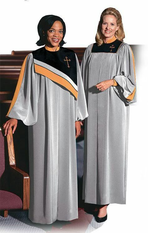 Modern Choir Uniform Ideas, Academic Robes, Material Gown, Ministry Apparel, Choir Uniforms, Materials Gown Style, Choir Robes, Choir Dresses, Outfit Images