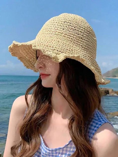 Women Accessories - Enhance your style, add a touch of sophistication Floppy Hat Summer, Girls Sun Hat, Straw Bucket Hat, Crochet Hat For Women, Summer Straw Hat, Summer Hats For Women, Pantalon Large, Beach Hat, Woman Beach