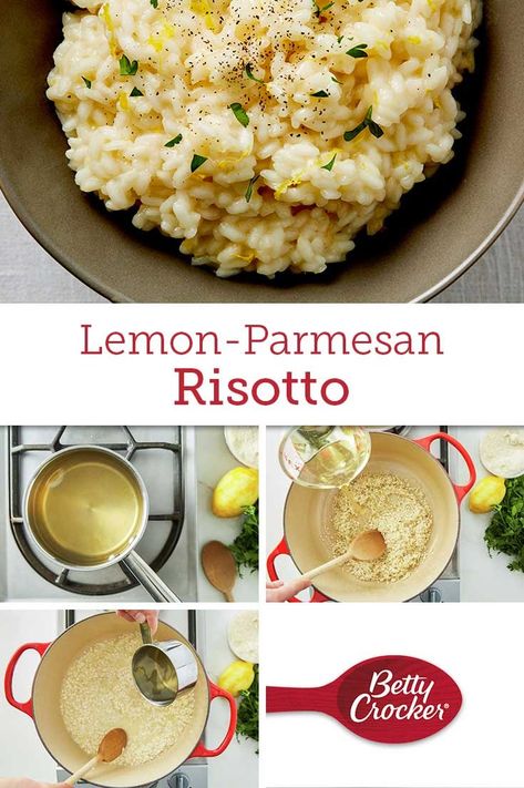 Risotto Lemon Parmesan, Creamy Lemon Risotto, Shrimp Lemon Risotto, Lemon Risotto Recipes Easy, Lemon Parmesan Rice, Citrus Risotto, Risotto Lemon, Lemon Parmesan Risotto, Lemon Risotto Recipes