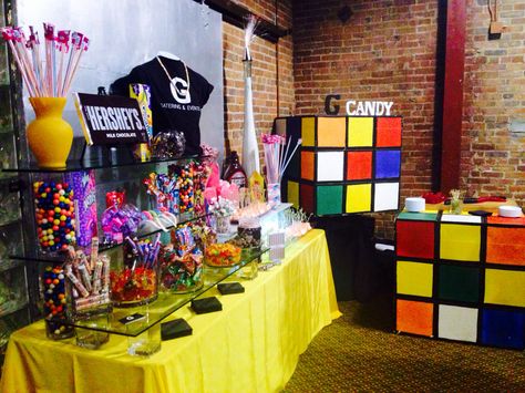 Retro. 80s candy buffet - g catering Nashville tn 80s Candy Table, Birthday Dinner Ideas, Nashville Birthday, 80s Candy, Travel Outfit Spring, 80s Birthday, 80s Party Decorations, 80s Birthday Parties, 30th Birthday Themes