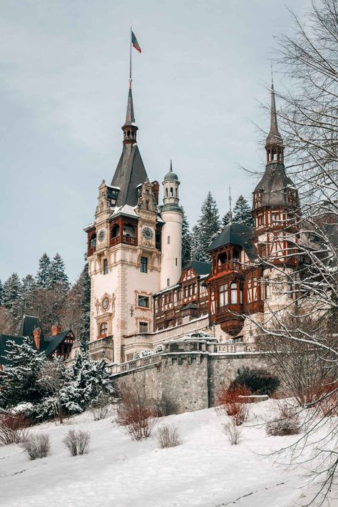 Did you ever think the place where the action in the Netflix original movie “A Christmas Prince” took place is real? The castle of Aldovia is actually the Peles Castle located in Sinaia, Romania. In winter time, when everything is...Read More Christmas Castle Aesthetic, Norwegian Castle, Christmas Castles, Wallpaper Calming, A Christmas Prince, Sinaia Romania, Christmas Castle, European Castle, Prince Castle