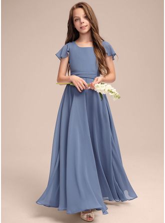 Young Bridesmaid Dresses Blue, Junior Bridesmaid Dresses Jj'shouse, Little Bridesmaids Dresses Kids, Teen Flower Girl Dresses, Teen Bridesmaid Dresses, Older Flower Girl Dresses, Blue Junior Bridesmaid Dresses, Hungary Wedding, Dusty Blue Flower Girl Dress