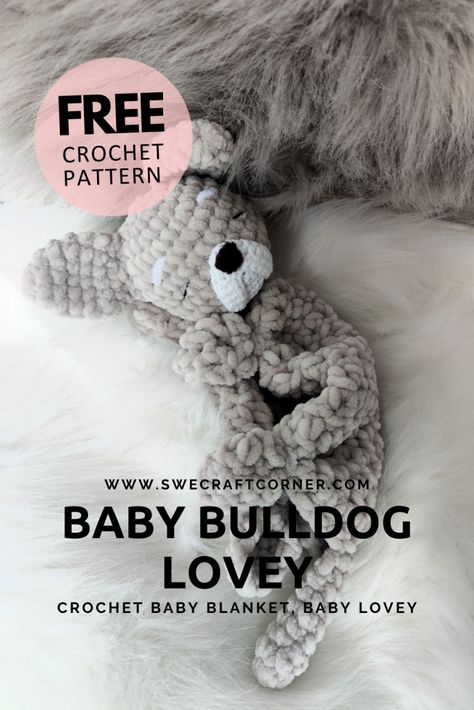 Pig Lovey Crochet Pattern, Crochet Puppy Lovey Pattern Free, Crochet Plush Lovey Free Pattern, Chunky Yarn Lovey, Blanket Yarn Stuffies, Crochet Chenille Lovey Free Pattern, Crochet Lovey Free Pattern Bernat Blanket Yarn, Best Yarn For Blankets, Dog Lovey Blanket Crochet Free Pattern