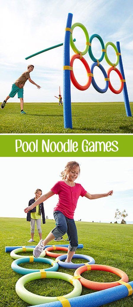 Noodle Games, Pool Noodle Games, Yard Games For Kids, Backyard Games Kids, Outdoor Games Adults, Field Day Games, Family Games Outdoor, Kids Obstacle Course, Outdoor Party Games