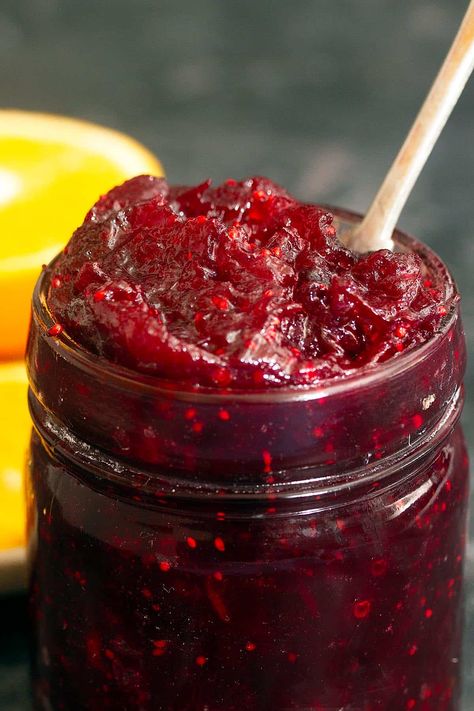 Cranberry Jam - The Daily Dish Cranberry Raspberry Jam, Cranberry Jam Recipe, Cranberry Preserves, Cherry Jam Recipe, Cranberry Chutney Recipe, Pomegranate Jam, Cherry Jam Recipes, Jalapeno Jam, Cranberry Jelly