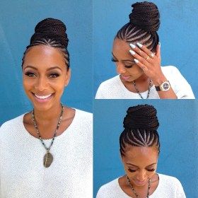 Keri Hilson Braids, Updo Cabello Natural, Feeding Cornrows, Ghana Braid Styles, Plaited Hair, Keri Hilson, Twisted Hair, Braided Bun Hairstyles, Beautiful Braids