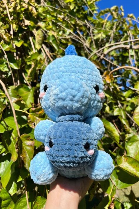 Blue and his Blueberry pal
Handmade with lots of love, this crocheted plushie will be great for you. Blue and hid Blueberry pal are cuddly, cute, squishy, and perfect to have sitting on your bed. They are also an adorable gift to give to a friend or a family member. 

✰Crochet Plushies are made in a clean and smoke free✰  

Pattern is by @Bunniesandyarn

Check out our Instagram @Craftnsisters to stay up to date to see when new items are going to be dropped and projects we are working on. Animal Amigurumi, Crochet Plushies, Crochet Plushie, Baby Dino, Polyester Yarn, Crochet Animals, Cute Crochet, Cute Gifts, Crochet Projects