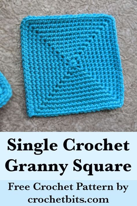 Master the basics with our Single Crochet Granny Square pattern! Perfect for beginners or a simple, clean look in your projects. Ideal for creating blankets, bags, and more with a timeless, classic design.  #singlecrochet⁠ #singlecrochetgrannysquare⁠ #crochetpattern⁠ #crochet⁠ #howtocrochet⁠ #crochetgrannysquare ⁠ #grannysquare ⁠ #crochetsquare ⁠ #crochetgranny Closed Granny Square Crochet Pattern, Crochet Perfect Square, Single Crochet Granny Square Pattern, Solid Crochet Squares Pattern Free, 8x8 Granny Square Crochet, Single Crochet Square Pattern, Simple Square Crochet Pattern, Easiest Granny Square Crochet Pattern, Granny Square Crochet Pattern Single Color