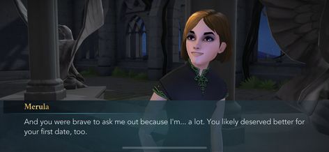 Hogwarts Mystery Merula X Mc, Hogwarts Mystery Merula, Merula Snyde, Hogwarts Games, Rwby Funny, Hogwarts Legacy, Hogwarts Mystery, Anime Stuff, Fantastic Beasts