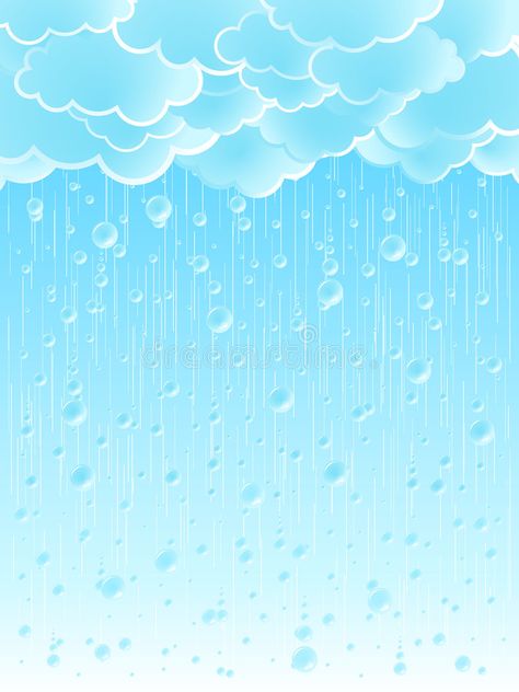 Rainy Backgrounds, Raining Background, Weather Template, Raindrop Drawing, Weather Background, Weather Illustration, Rain Background, Blank Card Template, Arts And Crafts For Kids Toddlers