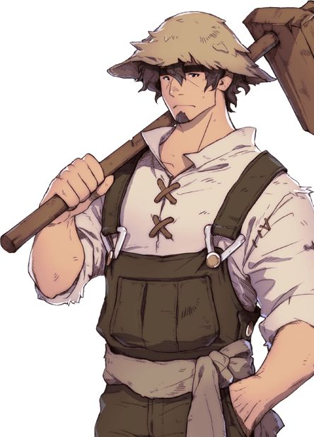 Farmer Concept Art, Dnd Peasant, Farmer Character Design, Farmer Character, Solar Punk, Dnd Npc, Pathfinder Character, Dungeons And Dragons Characters, Dnd Art