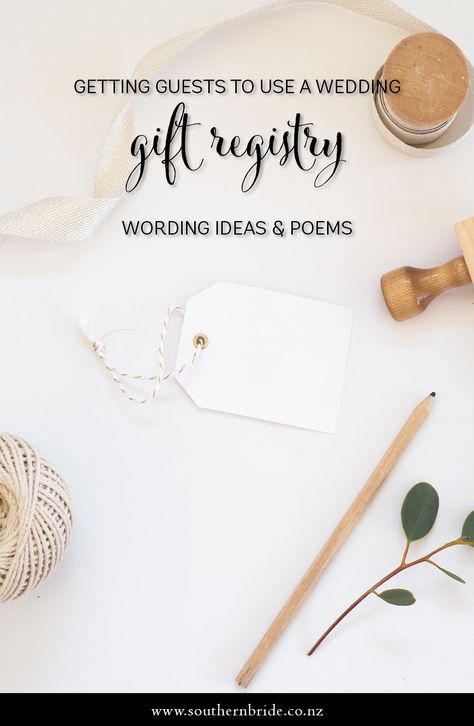 Wedding Gift Registry Wording Ideas: How to ask for gifts from a registry - Southern Bride Wedding Registry Wording, Gift Registry Wording, Wedding Gift Poem, Wedding Registry Cards, Wedding Cake Videos, Bridal Shower Invitation Wording, Wording Ideas, Wedding Signs Diy, Wedding Gift Ideas