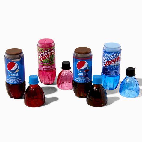 Pepsi® Claire's Exclusive Flavored Lip Balm Set - 4 Pack | Claire's US Cool Lip Balm, Lip Balm Charm, Food Plushies, Chapstick Lip Balm, Scented Lip Balm, Oreo Flavors, Freebies By Mail, Lip Balm Collection, Cool Gifts For Teens