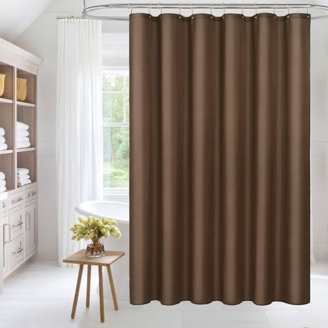 Brown shower curtain