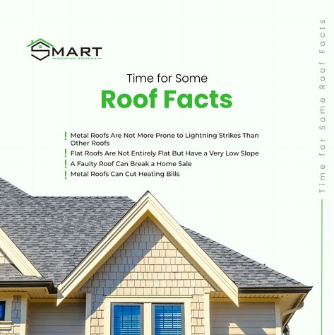 Did you know? 🏠⚡️ Let's uncover some fascinating roof facts! Metal roofs debunk the lightning myth ⚡️, flat roofs have a hidden slope 📐, and a faulty roof can impact your home sale 🏡. Plus, metal roofs can save you on heating bills! 🔥 #RoofFacts #MetalRoofs #FlatRoofs #HomeMaintenance #EnergyEfficiency #PropertyTips Roofing Ads, Metal Roofs, Commercial Roofing, Code Red, Roofing Companies, Roof Covering, Roofing Services, Commercial Construction, The Lightning