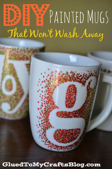 DIY Painted Mugs - That Won't Wash Away {Craft} Gifts Sets, Presente Diy, Diy Sharpie, Ge Bort, Diy Mugs, Painted Mugs, Navidad Diy, Art Small, Cadeau Diy