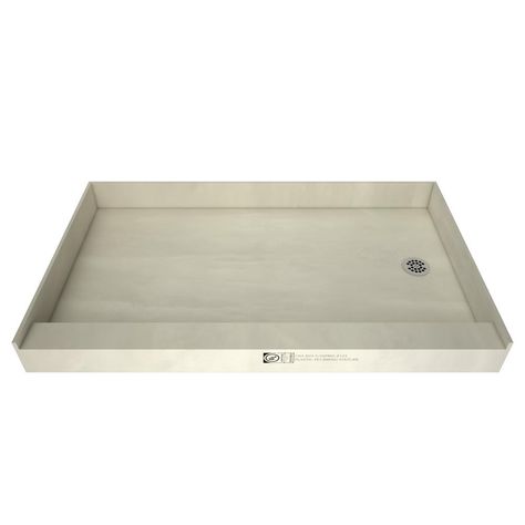 Tile Redi Redi Base 30 in. x 60 in. Single Threshold Shower Base with Right Drain and Polished Chrome Drain Plate-3060R-PVC - The Home Depot Bathtub Replacement, Shower Curb, Shower Bases, Barrier Free, Shower Base, Shower Pan, Feature Tiles, Tile Installation, Color Chrome