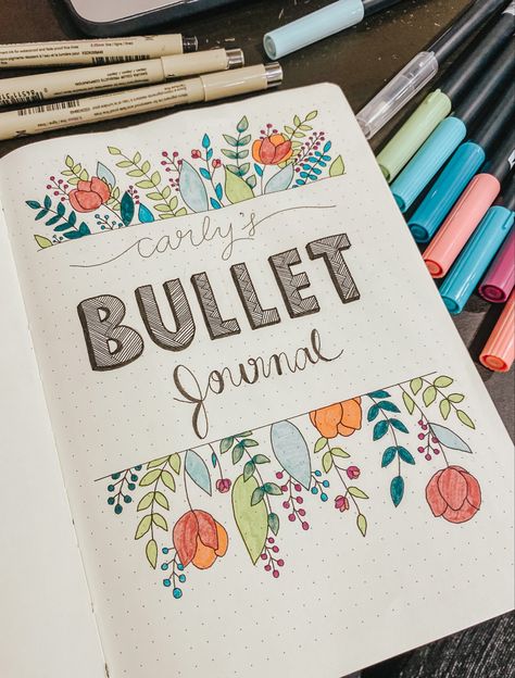 Journal Title Page, Bullet Journal 2023, Bullet Journal Title Page, Bullet Journal First Page, Bullet Journal Titles, Journal 2023, Bullet Journal Work, Bullet Journal Ideas Templates, Bond Paper Design