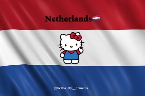 #netherlands #edit #cute #kawaii #aesthetic #flag #hellokitty #pinterest #instagram Cute Kawaii Aesthetic, Dutch Flag, Netherlands Flag, Hello Kitty Collection, Kawaii Aesthetic, September 22, Cute Kawaii, Netherlands, Hello Kitty