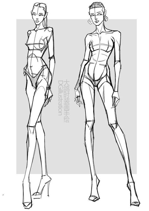 Body Anatomy Drawing Fashion, Fashion Sketches Model Figure Drawing, Fashion Drawing Silhouette, Pose Reference Fashion Figure Drawing, Model Pose Sketch Fashion Design, Model Body Draw Reference, Woman Reference Pose Figure Drawing, Model Art Drawing Fashion Sketches, Fashion Sketches Template