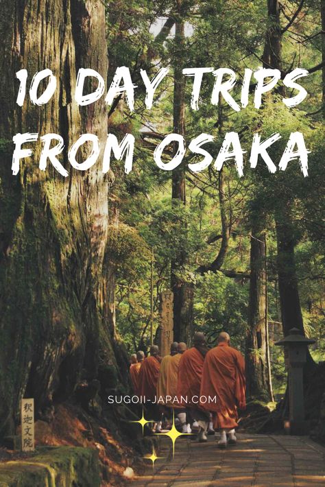 The 10 best day trips from Osaka you should really try!  #Osaka #Japan #Travel #Trip #Blog #SugoiiJapan One Day In Osaka, Osaka Day Trips, Day Trips From Osaka, Japan Trip Planning, Osaka Japan Aesthetic, Travelling Japan, Japan Planning, Osaka Travel, Japan Holiday