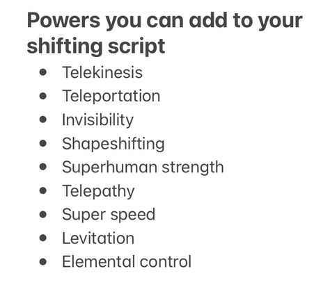 Shifting Power Ideas, How To Do Telekinesis, Powers To Script, Powers List Superpower, Superpower List, Thunder Witch, Kinesis Powers, Superpower Aesthetic, Superpowers Aesthetic