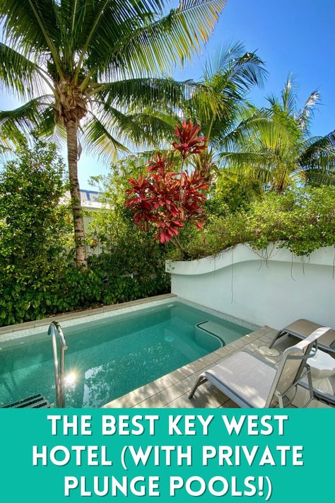 Review of H2O Suites - Where to Stay in Key West | This lovely small boutique Key West hotel is modern, quiet, & has private plunge pools. Best Key West Hotel to stay for a splurge or special occasion, one of the best hotels in Key West. Planning Trips, Key West Sunset, Key West Hotels, Key West Resorts, Key West Vacations, Plunge Pools, Romantic Hotel, Florida Hotels, Hotel Pool