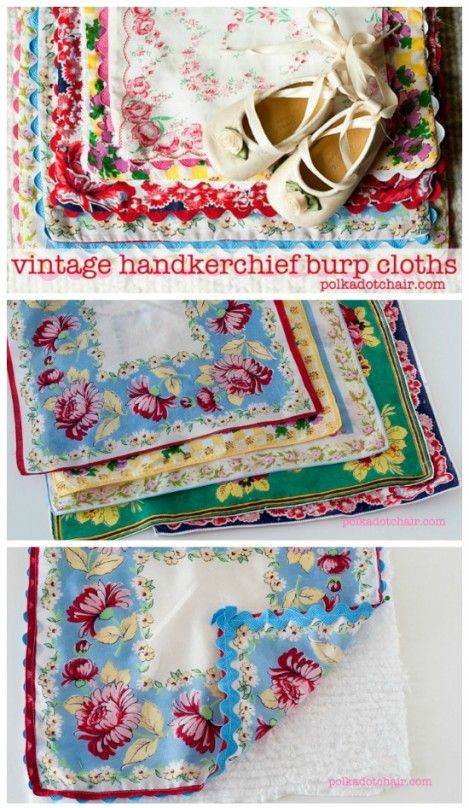 Repurpose Old Embroidery, Things To Make With Vintage Hankies, Old Hankerchief Projects, Old Handkerchief Ideas, Vintage Handkerchiefs Crafts Ideas, Old Hankies Projects, Repurpose Handkerchiefs, Hankies Ideas, Vintage Handkerchiefs Crafts