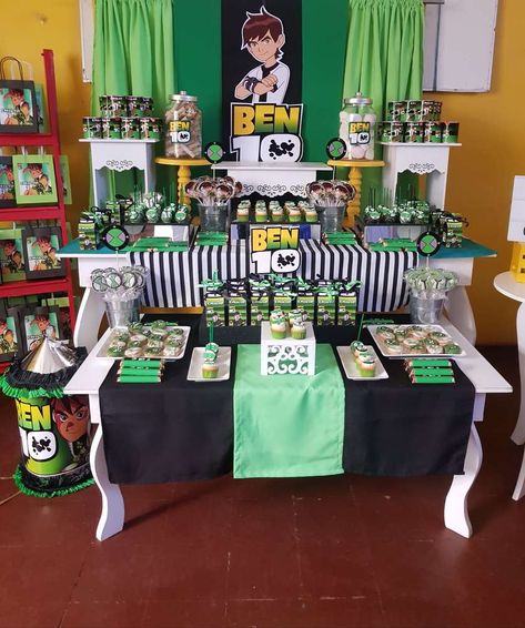 Ben Ten Birthday Party Ideas, Ben10 Birthday Ideas, Ben 10 Party Ideas, 10 Birthday Party Ideas, Ben10 Cake Design, Ben10 Cake Topper Printable, Bn 10, 10 Birthday Party, Ben 10 Birthday Party