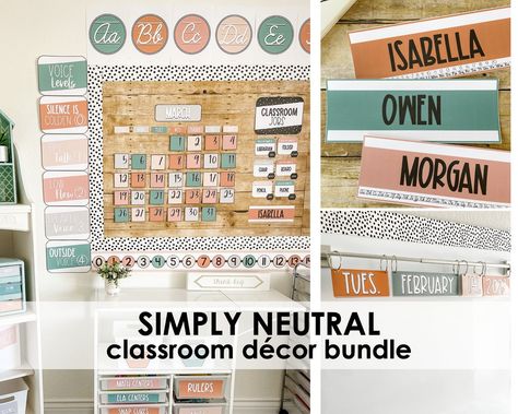 Neutral Classroom Theme, Boho Classroom Theme, Classroom Jobs Bulletin Board, Classroom Decor Elementary, Aesthetic Classroom, Cool Fonts Alphabet, Classroom Jobs Display, 2024 Classroom, Boho Images