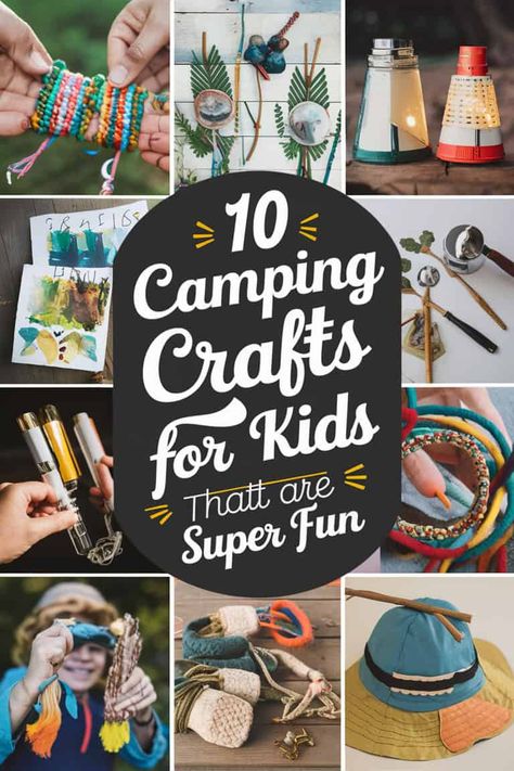 10 Camping Crafts for Kids That Are Super Fun and Easy to Make - Fabricerie Camping Crafts For Toddlers, Easy Camping Crafts, Outdoor Crafts Kids, Cabin Activities, Camping Crafts For Kids, Camping Toys, Camping Activities For Kids, Girl Scout Camping, Diy Crafts For Girls