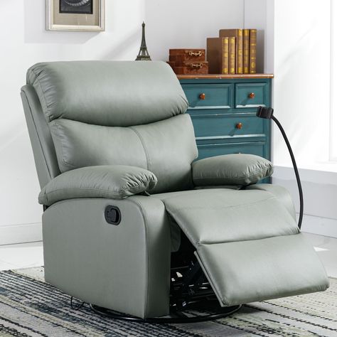 PRICES MAY VARY. [Multifunctional Design]- The angle of the swivel recliner chair backrest and footrest can be easily adjusted by the latch located under the right armrest, ranging from 90° to 150°. This adjustable feature enhances your overall comfort and provides a personalized seating experience. To make your experience more comfortable. Additionally, we have included the 30° rocking and 360° swiveling functions in the chair. [High Quality Material]- The manual swivel rocking chair is crafted Cozy Recliner, Small Recliner Chairs, Chair For Nursery, Nursery Recliner, Small Recliners, Rocking Recliner, Rocker Recliner Chair, Manual Recliner Chair, Swivel Rocker Recliner Chair