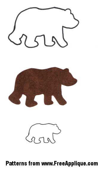 Free Applique Quilt Patterns | Animal Patterns for Applique, Quilting, Crafts or Clipart Bear Patterns Free Printables, Bear Cutout Template, Printable Bear Template, Bear Quilt Pattern Free, Teddy Bear Applique Pattern Free, Quilt Applique Patterns Free Printable, Bear Applique Pattern Free, Applique Patterns Printable, Bear Template Free Printable