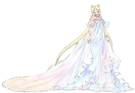 :) Sailor Moon White Dress, Princesa Serenity, Magical Moon, Neo Queen Serenity, Arte Sailor Moon, Sailor Moon Stars, Sailor Moon Fan Art, Sailor Moon Usagi, Moon Princess