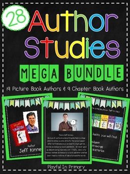 Author Studies Mega Bundle: Pack 1, Pack 2 and Chapter Book Reflection Activities, All About Me Activities, Author Study, Book Pendant, About Me Activities, Teacher Products, Author Studies, Love Teacher, Elementary Ela