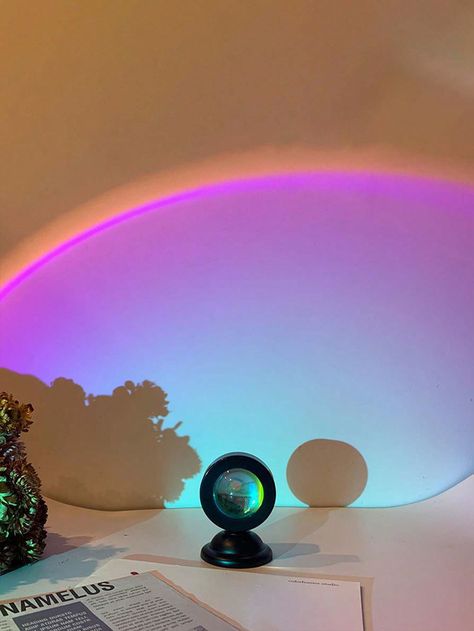 1pc Mini Table Lamp, Sunset & Rainbow Projection Lamp, Usb Atmosphere Decoration For Sunset PhotographyI discovered amazing products on SHEIN.com, come check them out! Lamp Sunset, Sunset Rainbow, Projection Lamp, Sunset Lamp, Mini Table Lamps, Mini Table, Birthday Board, Light Project, Dream Bedroom