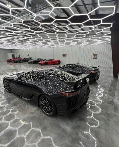 Car Showroom Interior, Garage Design Interior, Luxury Car Garage, Led Garage Lights, Cool Garages, Underground Garage, Ultimate Garage, Luxury Garage, Shelving Solutions